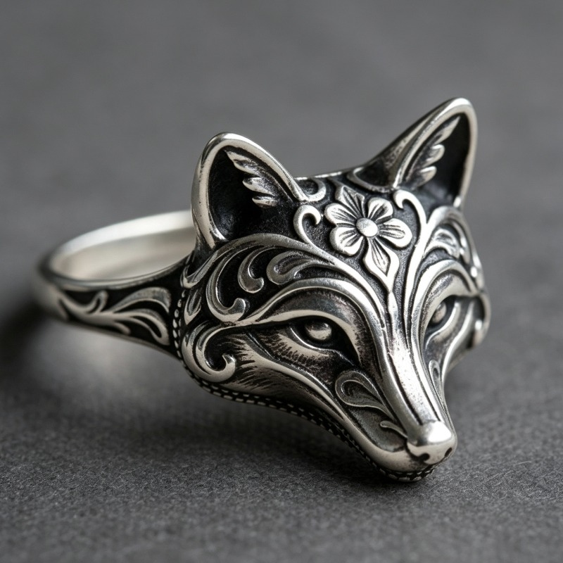 Ethnic Wear Fashion Designer - Anillos Jianjie Vintage con Grabado Étnico