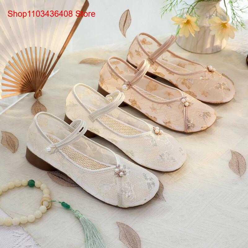 Ethnic Style - Nuevos Zapatos de Malla con Tacón