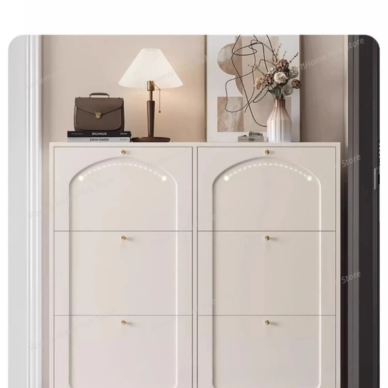 Ethnic Styling Tips - Mueble zapatero estilo crema, moderno y