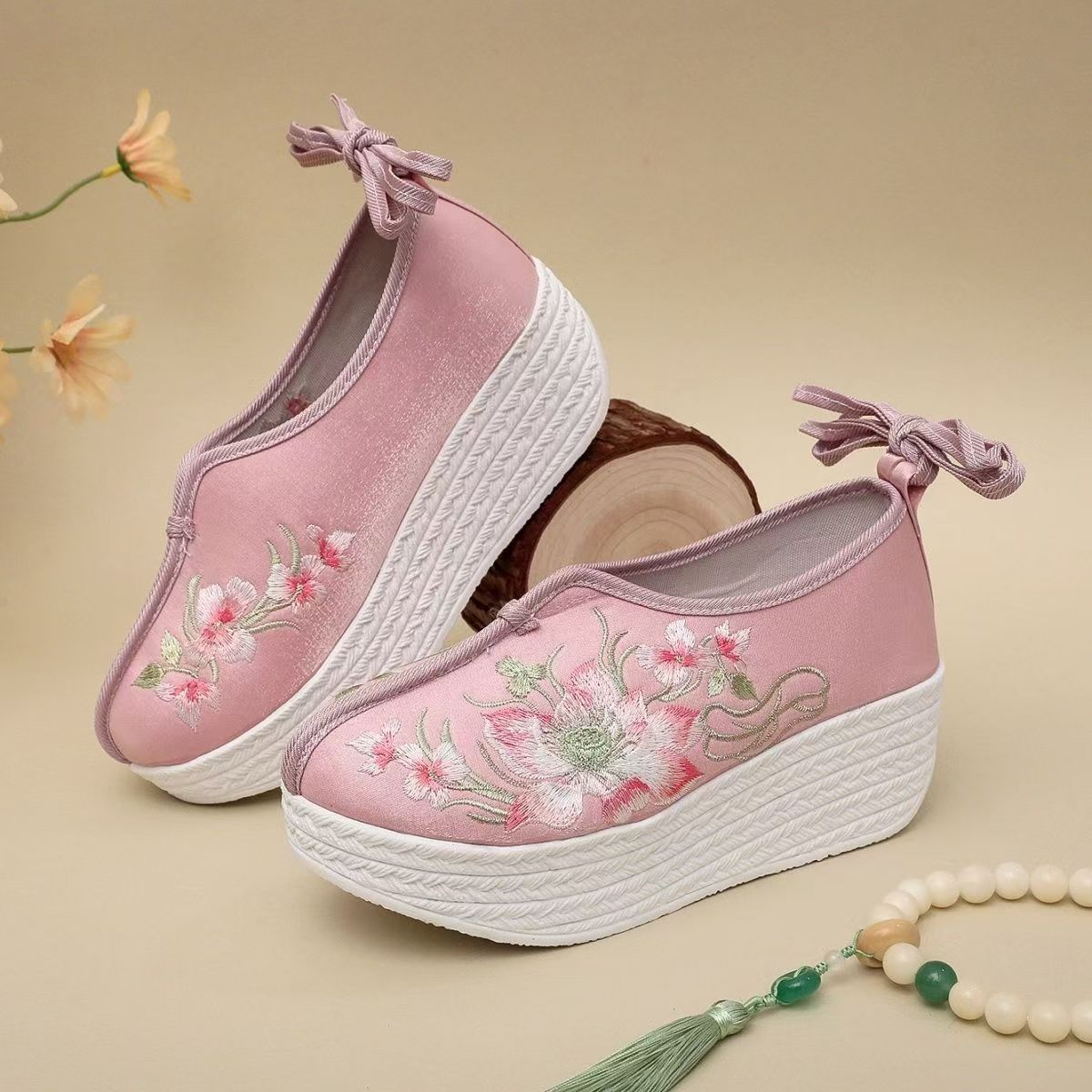 Ethnic Style - Zapatos de cuña de estilo étnico