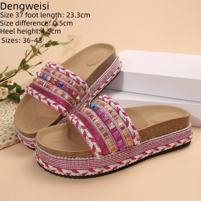 Ethnic Fashion In - Sandalias Bohemias de Moda para Mujer,
