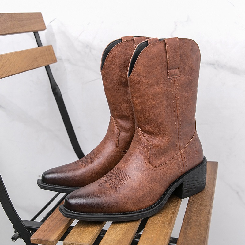 Ethnic Fashion In - Botas de Hombre Clásicas con Bordado