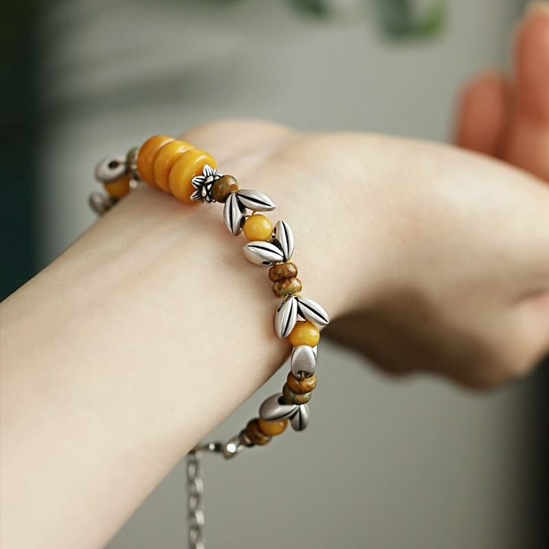 Pulsera de cuentas redondas co - Ethnic Wear Fashion Designer reseña y precio