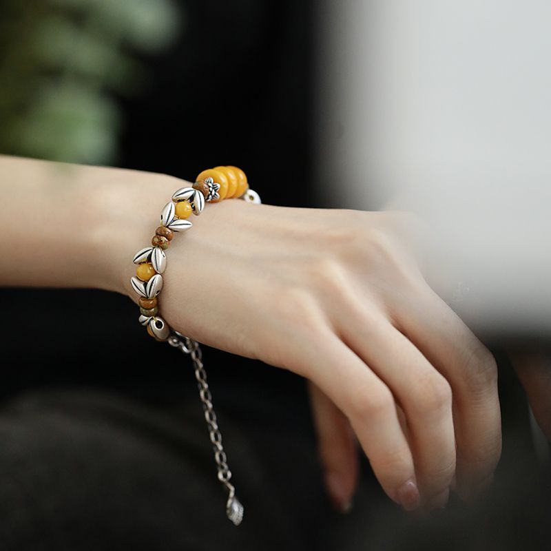Pulsera de cuentas redondas co - Ethnic Wear Fashion Designer reseña y precio