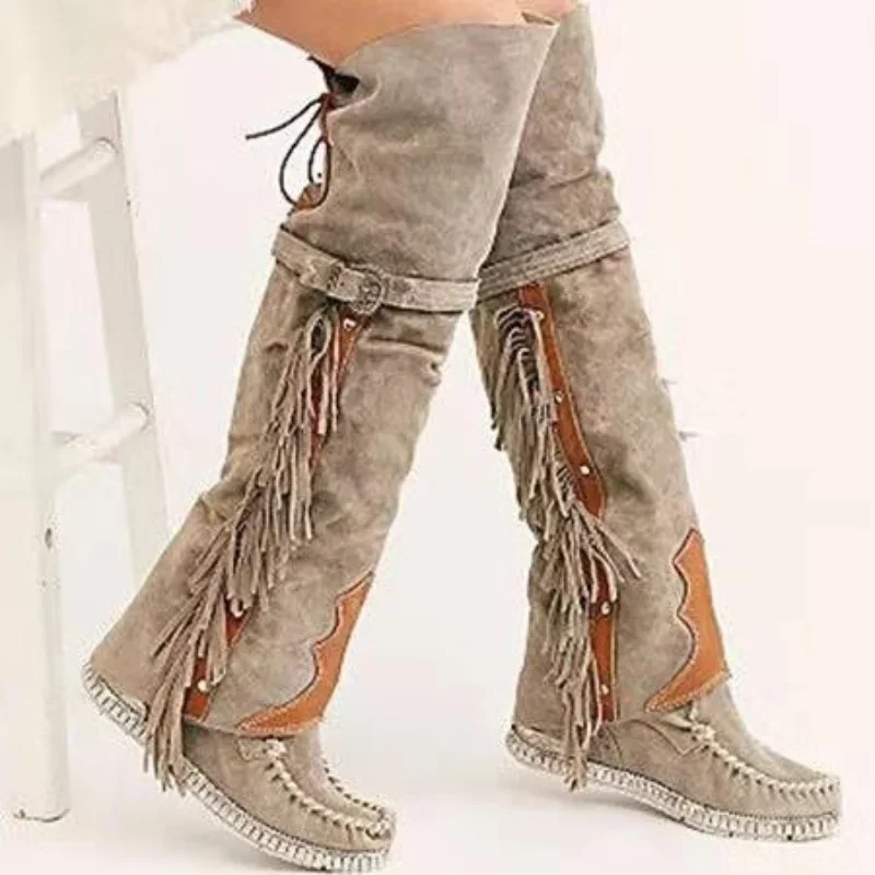 Botas bohemias hasta la rodill - Ethnic Fashion In reseña y precio