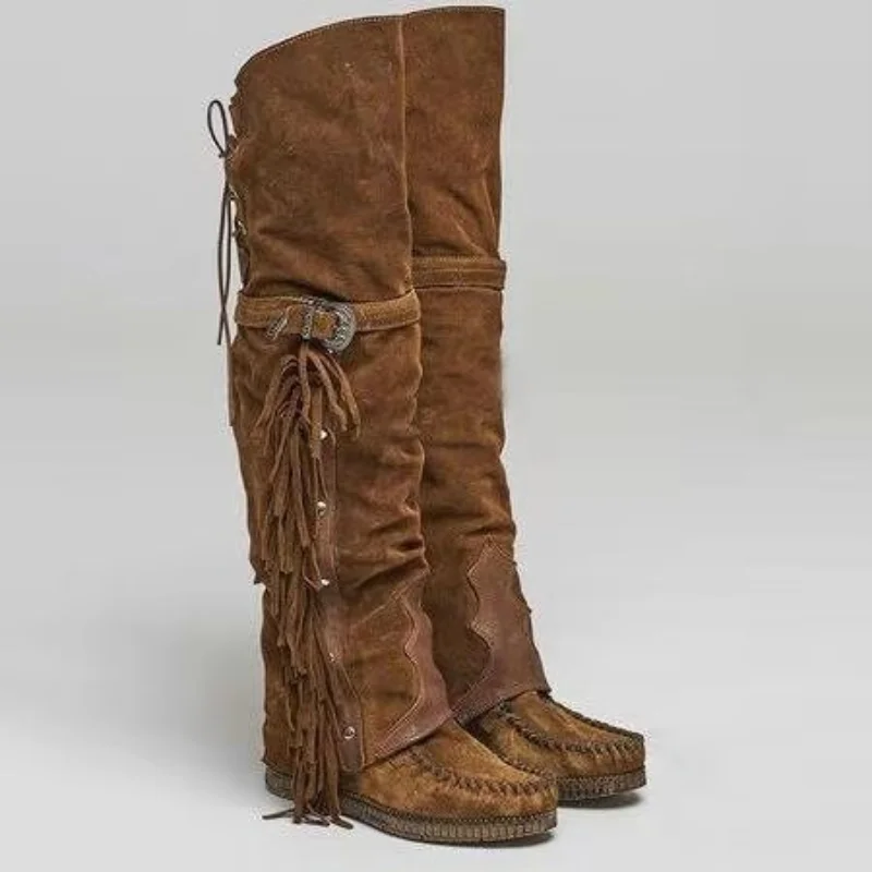 Botas bohemias hasta la rodill - Ethnic Fashion In reseña y precio