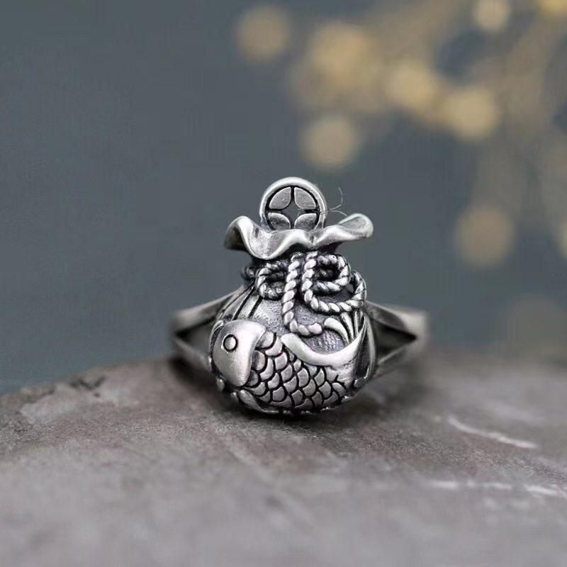 Anillo Koi estilo chino con bo - Fashion Ethnic Wear For Men reseña y precio