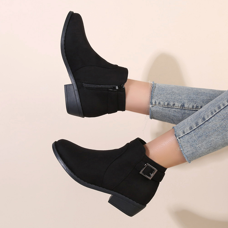 Botas de tacón cuadrado con pu - Ethnic Styling Tips reseña y precio