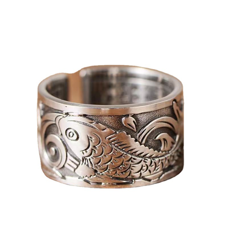 Anillo con diseño de pez Koi p - Ethnic Wear Fashion Designer reseña y precio