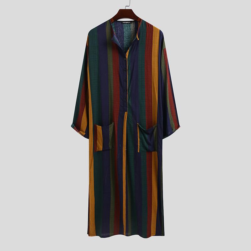 Camisa Larga a Rayas con Estam - Ethnic Wear Fashion Designer reseña y precio