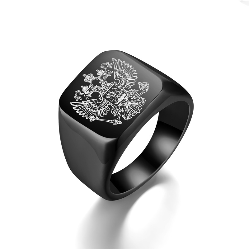 Anillo de dedo grabado ruso co - Fashion Ethnic Wear For Men reseña y precio