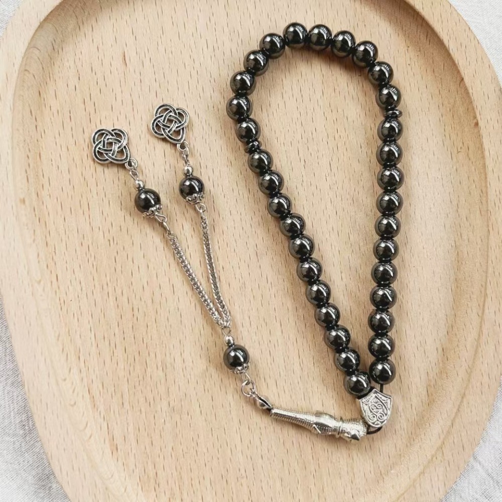 Pulsera de Rosario de Obsidian - Fashion Ethnic Wear For Men reseña y precio