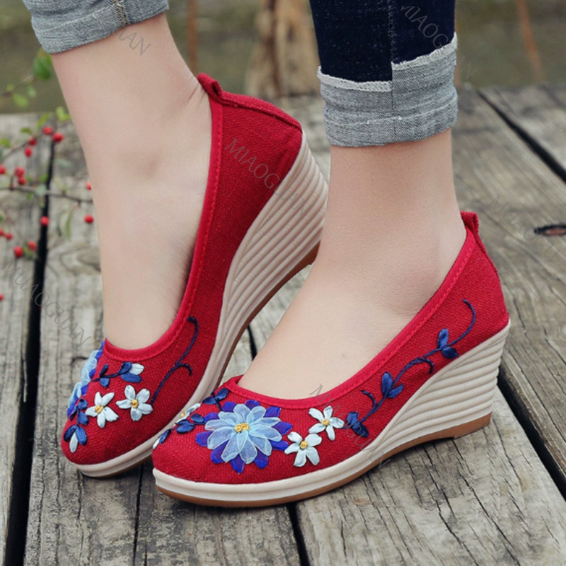 Zapatos de Plataforma con Cuña - Ethnic Fashion In reseña y precio