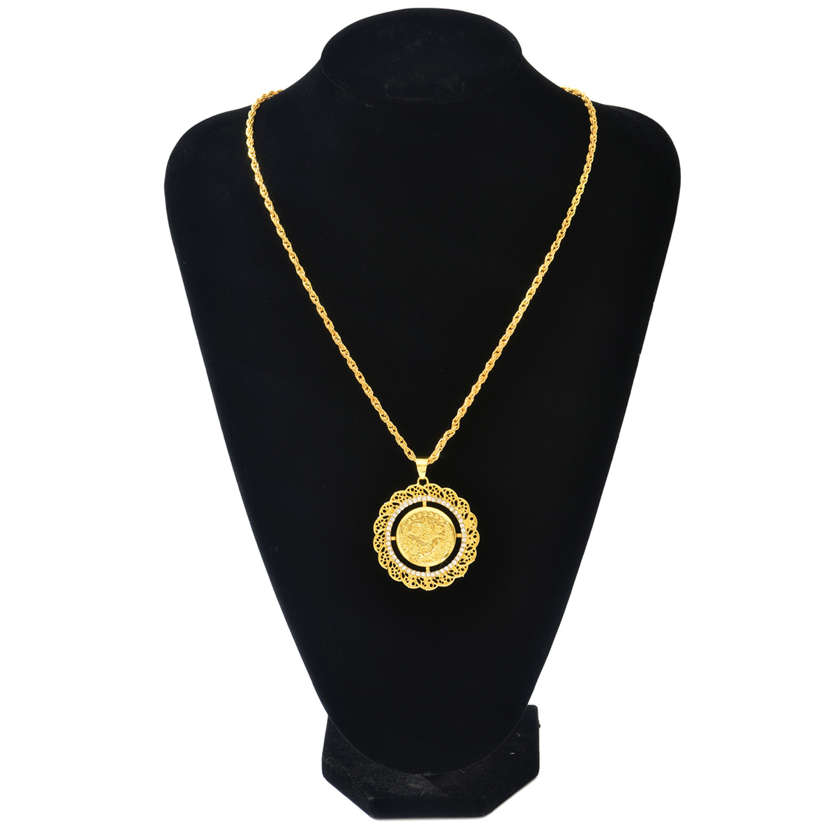 Collar de Monedas Doradas Vint - Ethnic Wear Fashion Designer reseña y precio