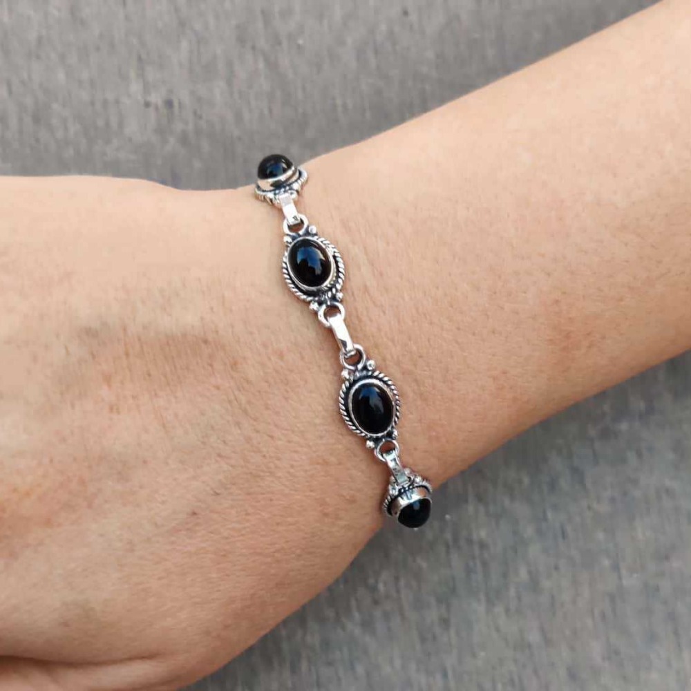 Pulseras Ajustables de Plata c - Fashion Ethnic Wear For Men reseña y precio