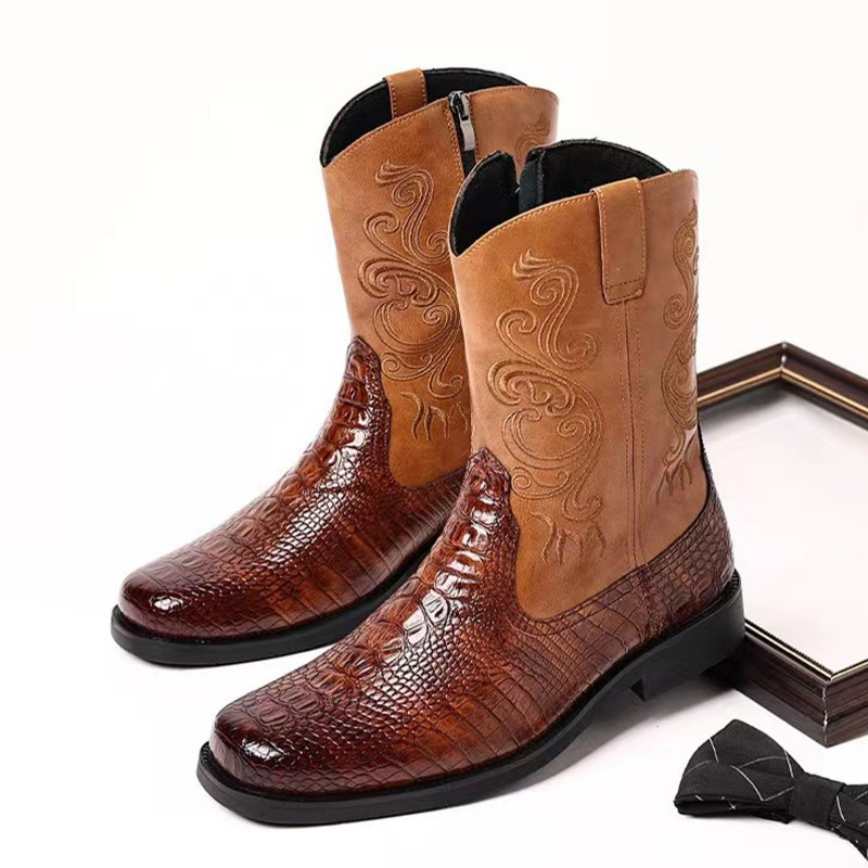 Botas de vaquero del oeste par - Ethnic Fashion In reseña y precio