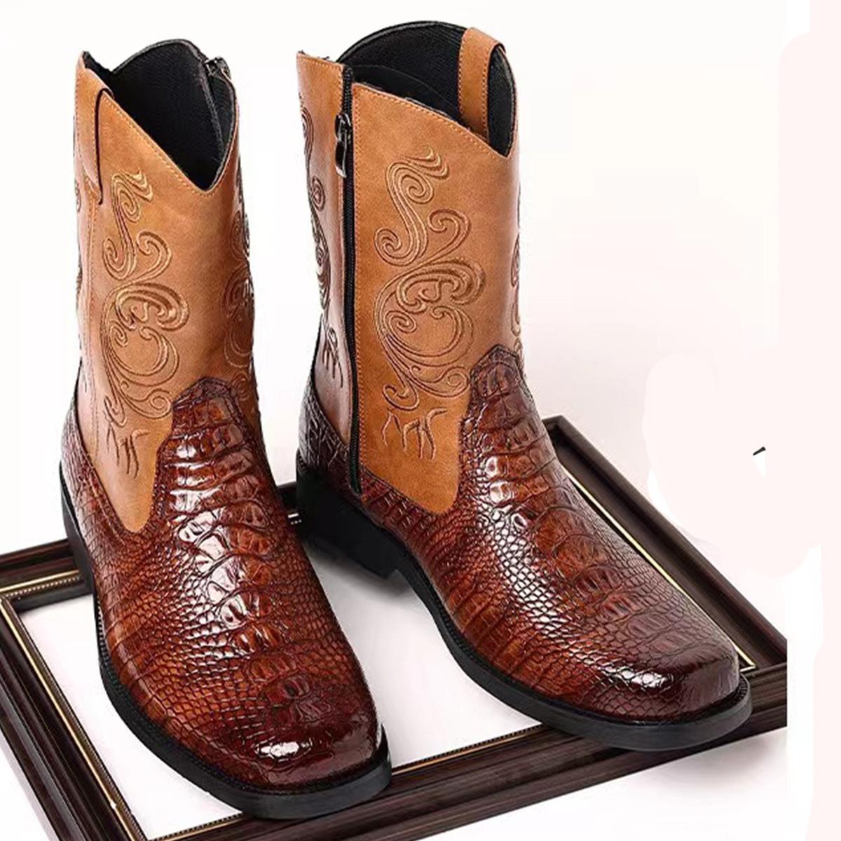 Botas de vaquero del oeste par - Ethnic Fashion In reseña y precio