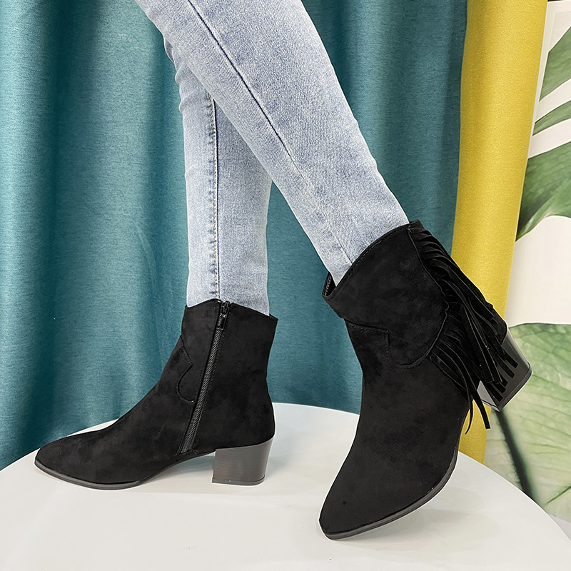 Botas de tacón cuadrado con pu - Ethnic Styling Tips reseña y precio