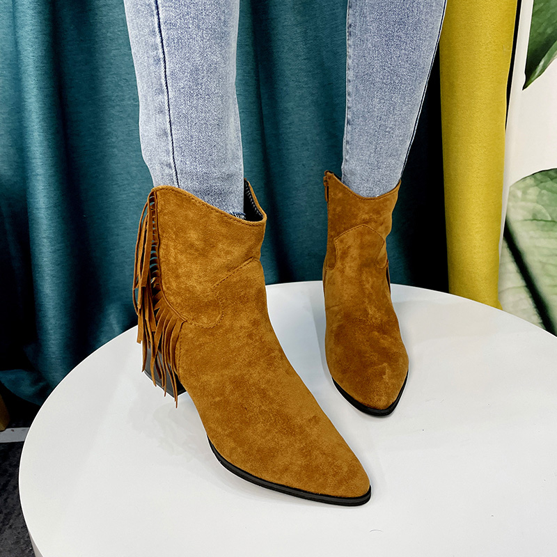 Botas de tacón cuadrado con pu - Ethnic Styling Tips reseña y precio