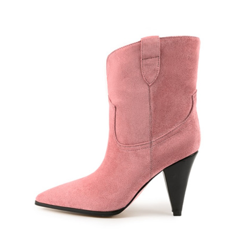 Tacones de punta bicolor, bota - Ethnic Fashion In reseña y precio